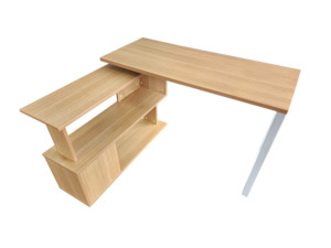 Desk Chairs: Harvard L Shaped Office Desk with Bookcase