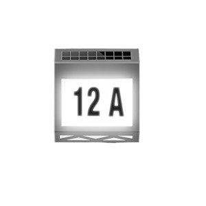 Outdoor: Solar light Doorplate Door number
