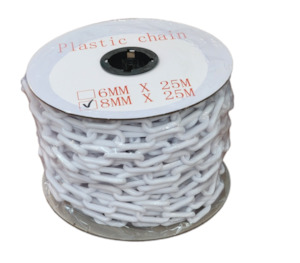 New Arrival: 8mm x 25m roll plastic chain
