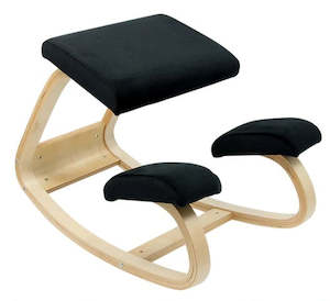 Desk Chairs: Ergonomic Kneeling Chair black velvet