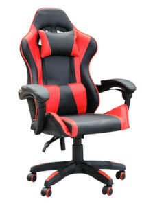 Desk Chairs: Jupiter Sirius Gaming Chair - Black & Red.