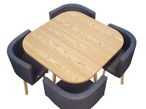 Kitchen And Dining Furniture: Jupiter(R) Klein Space Saver Dining Set- Light Oak/Grey