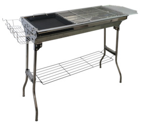 Freestand Charcoal Party Grill Rectangle with shelf and rack