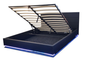 Herry Gaslift Storage bed with LED light - King