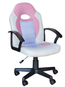 Desk Chairs: Pluto Gaming Chair Pink / White