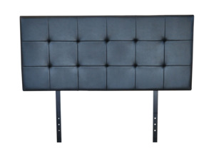 Headboards: Kala Headboard King PVC Black Leather