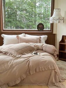 Products: Blush Mist-Double Gauze Cotton Bedding Set