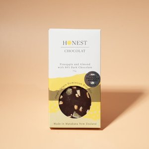 Pineapple & Almond - Dark Chocolate Bar - 88% Cacao
