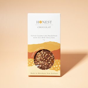 Salted Caramel & Buckwheat - Milk Chocolate Bar - 43% Cacao