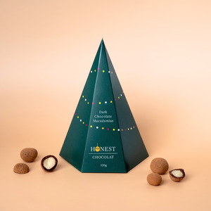 Products: Dark Chocolate Macadamias Christmas Tree