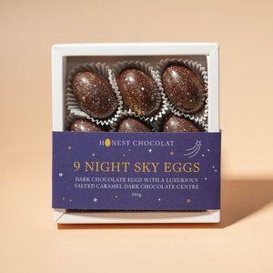 Best Sellers: Salted Caramel Dark Chocolate Easter Eggs – 9 Piece Gift Box