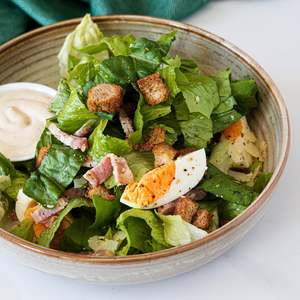 Gluten Free Caesar Salad with Egg & Bacon Honest Kitchen NZ