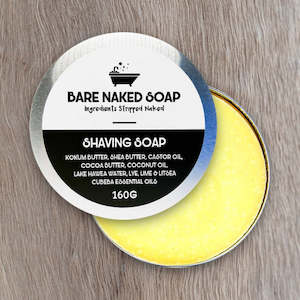 Bathroom Toiletries: Shaving Soap - Lime (Bare Naked Soap)