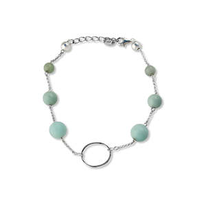 Bracelets Bangles: Amazonite & Sterling Silver Bracelet