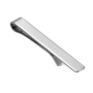 Fashion Jewellery: Rhodium plated Sterling Silver Tie Slide 50mm