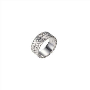 Fashion Jewellery: Sterling Silver Woven Pattern Ring