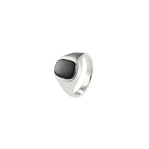 Fashion Jewellery: Sterling Silver/Onyx Signet Ring