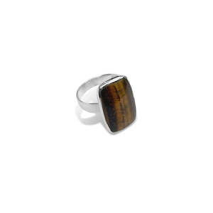 Gemstone Jewellery: Tiger's Eye & Sterling Silver Ring