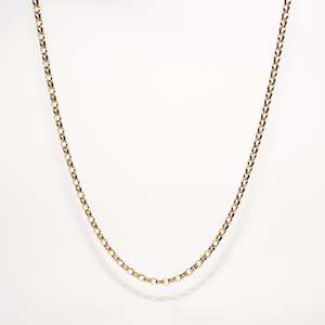 Gold Jewellery: 45cm 9 Carat Gold Medium Oval Belcher Chain