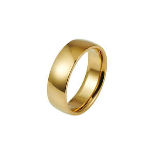 Mens Jewellery: IP Gold Stainless Steel Ring