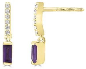 All Jewellery: 9ct Amethyst Earrings
