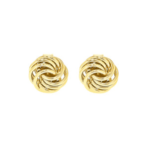 All Jewellery: 9K Yellow Gold 6mm Knot Stud Earrings