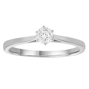 All Jewellery: 9K White Gold Diamond Claw Set Solitaire Ring