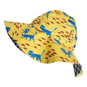 Hats: Cats Sunhat (Lemon Chrome)