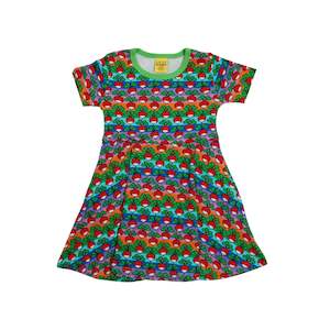 Dresses: Radish Short Sleeved Skater Dress (Stripe)