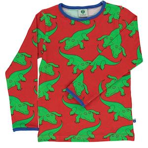 Smafolk: Crocodile Long Sleeved Top (Apple Red)