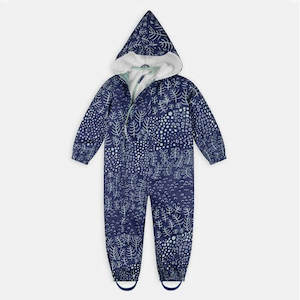 Muddy Puddles: Navy Botanical All-in-One Scampsuit
