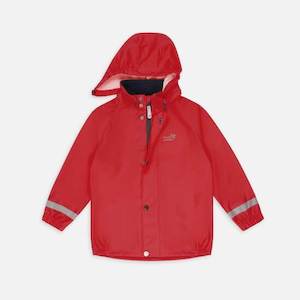 Muddy Puddles: Rainy Day Zip Jacket (Red)