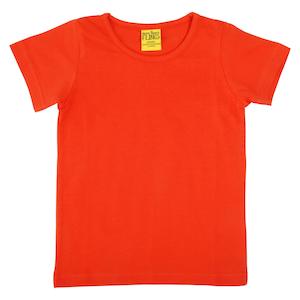 Duns More Than A Fling Spring 2020: Mandarin Red Short Sleeved Top (1-2 Years)