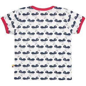 Loud Proud Printed Tops: Navy Ants Short Sleeved Top
