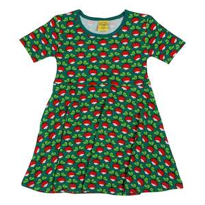 Size 158 13 Years: Radish Short Sleeved Skater Dress (Everglade)