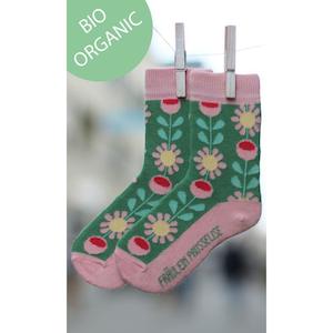 Fräulein Prusselise Organic Socks - Retro Flowers