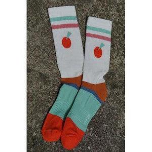 Fräulein Prusselise Organic Tennis Socks - Apple (Adults)