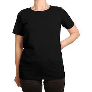 Womens Black Short Sleeved Top