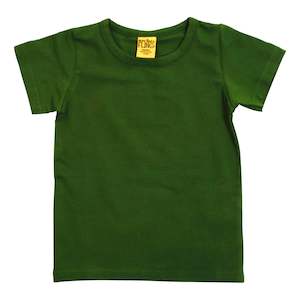 Size 158 14 Years: Treetop Dark Green Short Sleeved Top