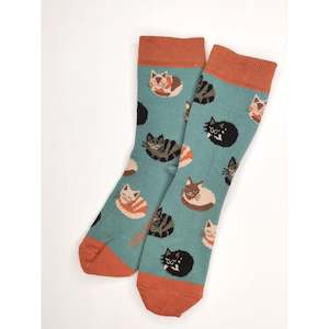 Stocking Fillers: Organic Crew Socks - Cat Gang