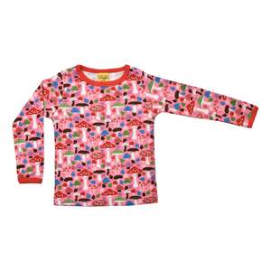 Mushrooms Pink Long Sleeved Top