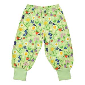 Size 158 14 Years: Happy Flower Patina Green Baggy Pants