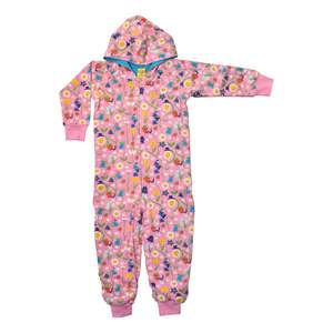 Happy Flower Lilac Lined Suit with Hood