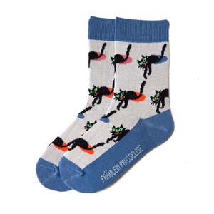 Stocking Fillers: Organic Crew Socks - Cats