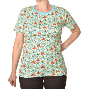 Adults: Multi Radish Blue Women's Short Sleeved Top