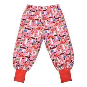 Leggings Trousers: Mushrooms Pink Baggy Pants