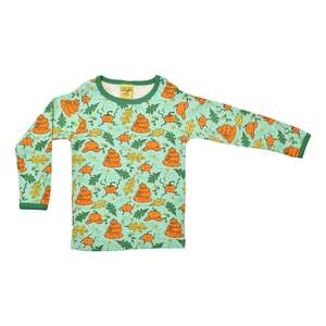 Duns Sweden: Pumpkin Family Green Long Sleeved Top
