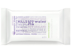 Terra NZ Made 3 in 1 Anti-Bacterial Hand, Body & Surface Wipes (40pk)