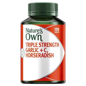 Nature'S Own Triple Strength Garlic C Horseradish 100 Tablets