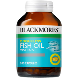 Blackmores Odourless Fish Oil Mini Capsules 200pk